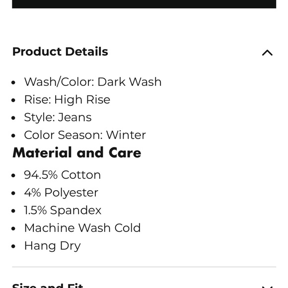 Risen Dark wash embellished rcp5434 rhinestone darkwash 11/30 midrise - Picture 2 of 9